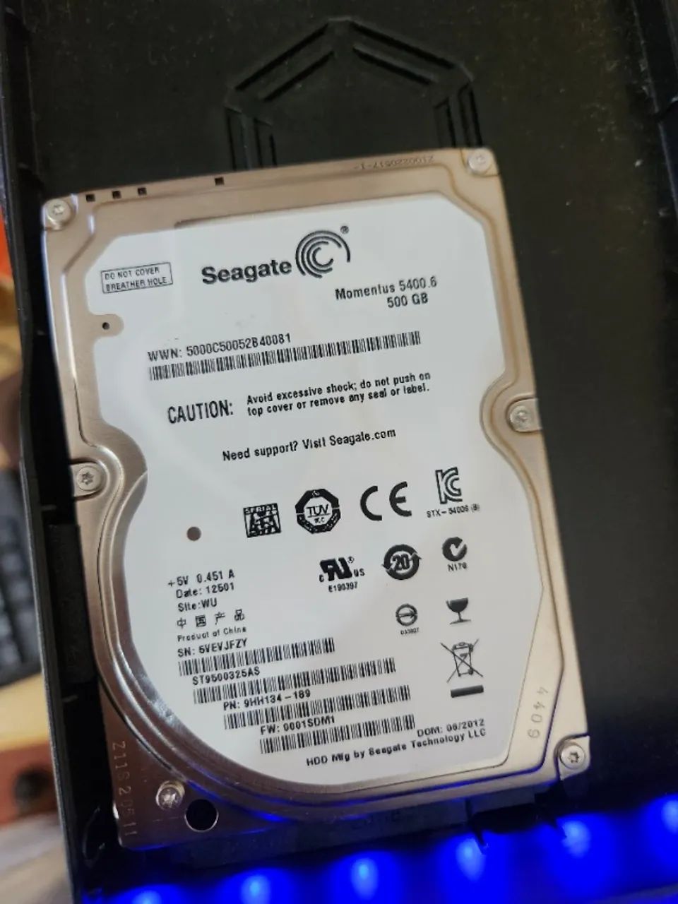 hd 500gb seagate notenook saudável