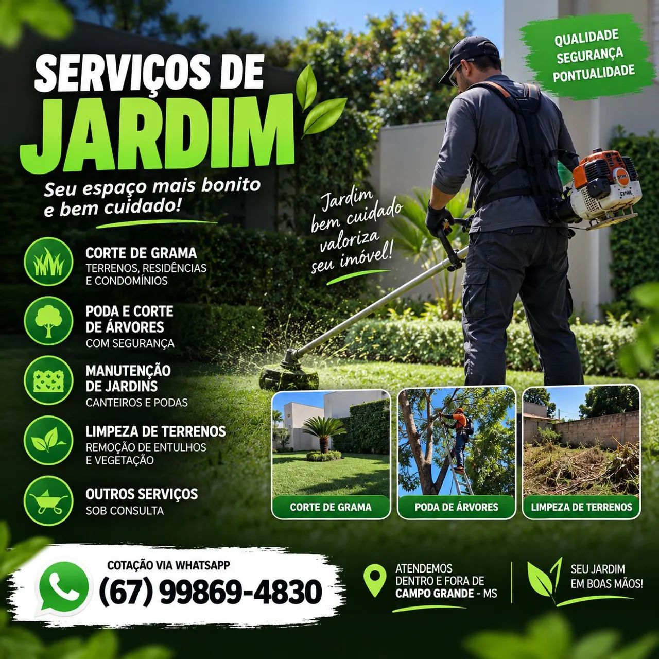 Serviços de jardinagem em campo grande 