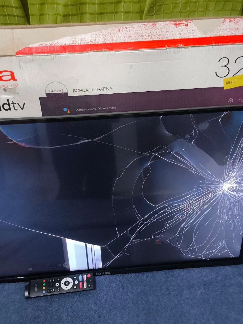 Tv smart aiwa 32 polegadas tela quebrada só 50.00 reais  - Foto 5