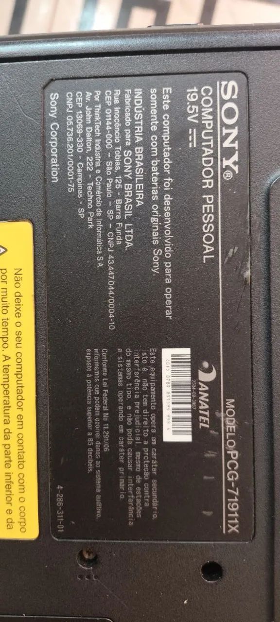 Notebook Sony PCG-71911X - Foto 3
