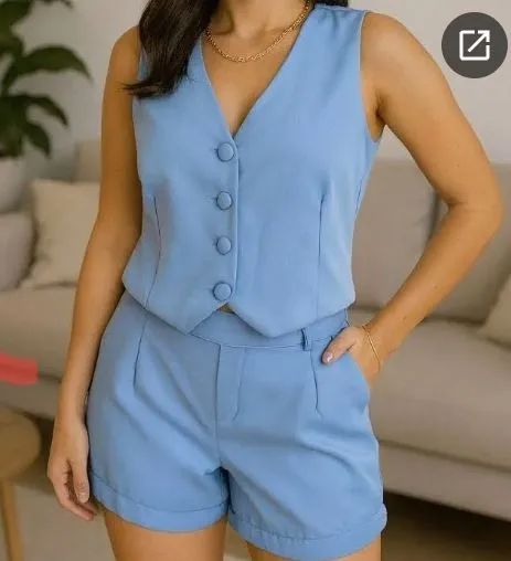 CONJUNTO ALFAIATARIA AZUL