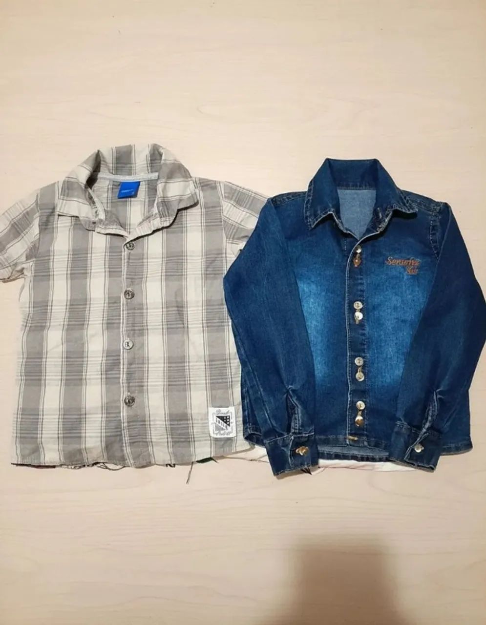 lote com 2 camisas infantis menino - Foto 2