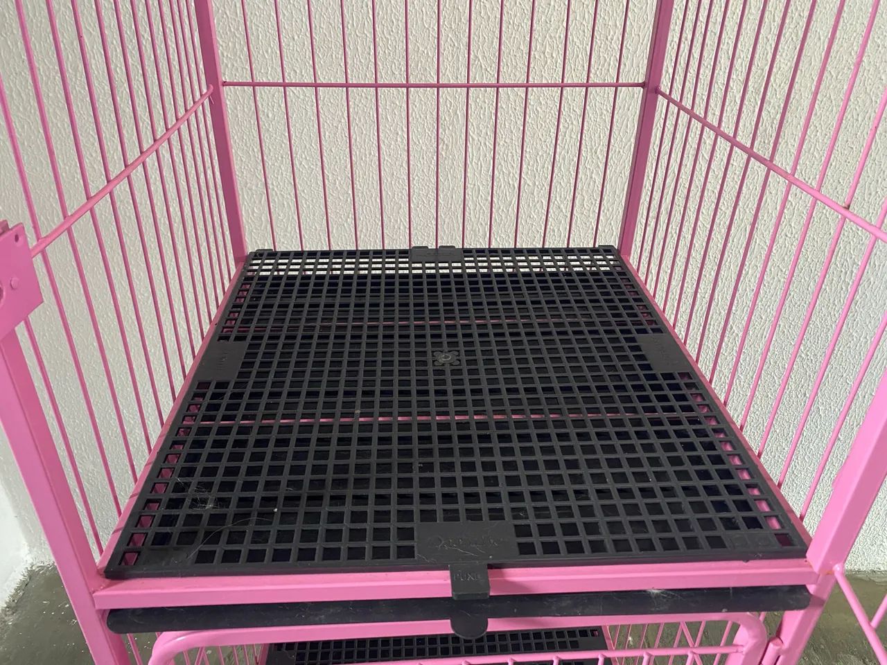 Canil Gatil Vertical De 3 Gaiolas Pet Shop Banho E Tosa Cor Rosa - Foto 3