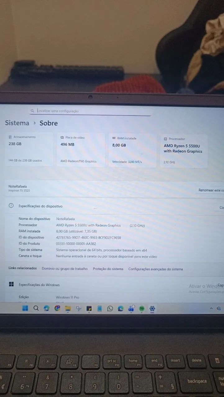Notebook Dell AMD Ryzen 5 8gb  - Foto 4