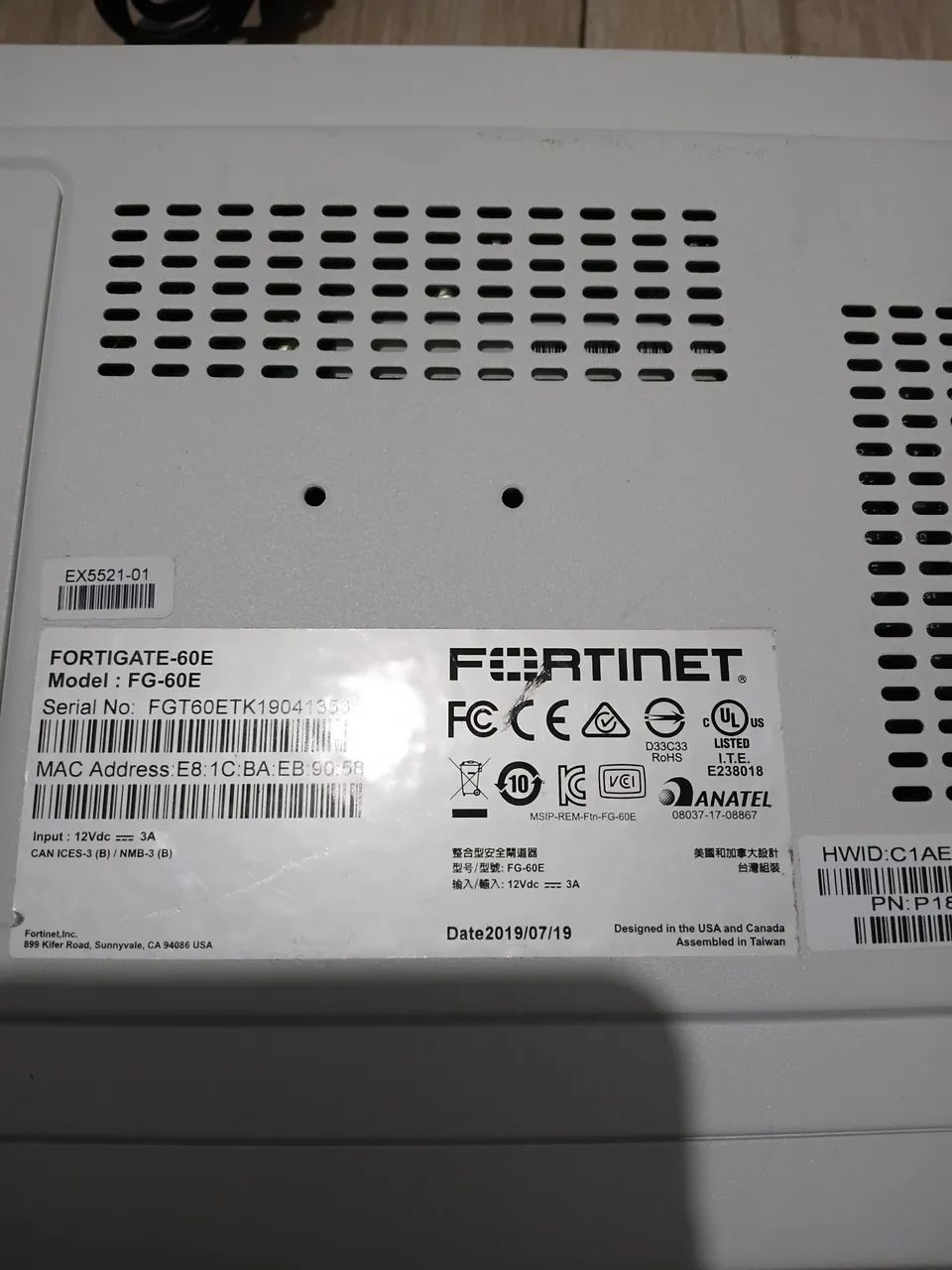 Firewall Fortinet FortiGate-60E (FG-60E) - Excelente Estado  - Foto 3