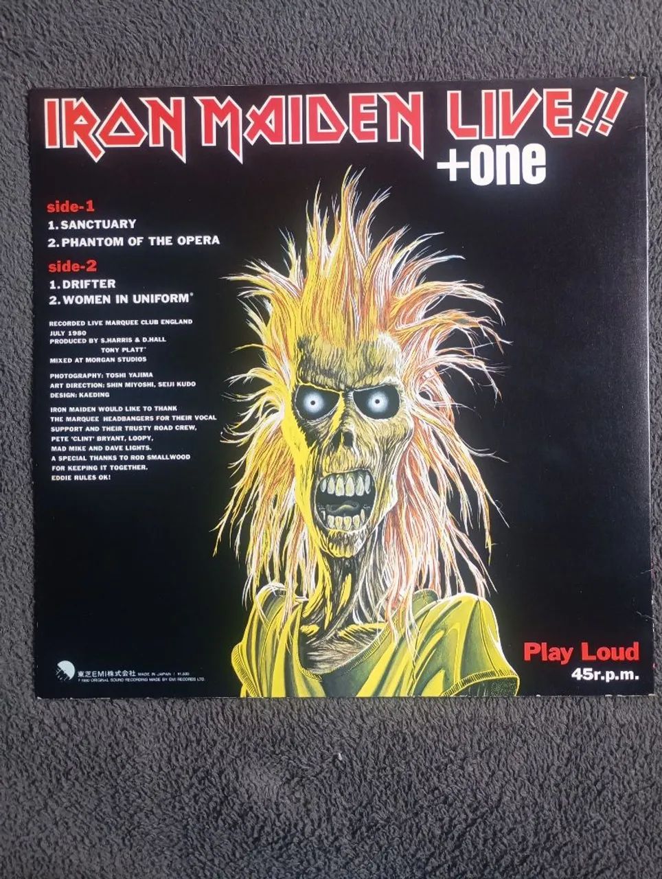 その他 LIVE [CD] Iron Maiden LP Live + One Excelente Estado Japonês Com Encarte Sem