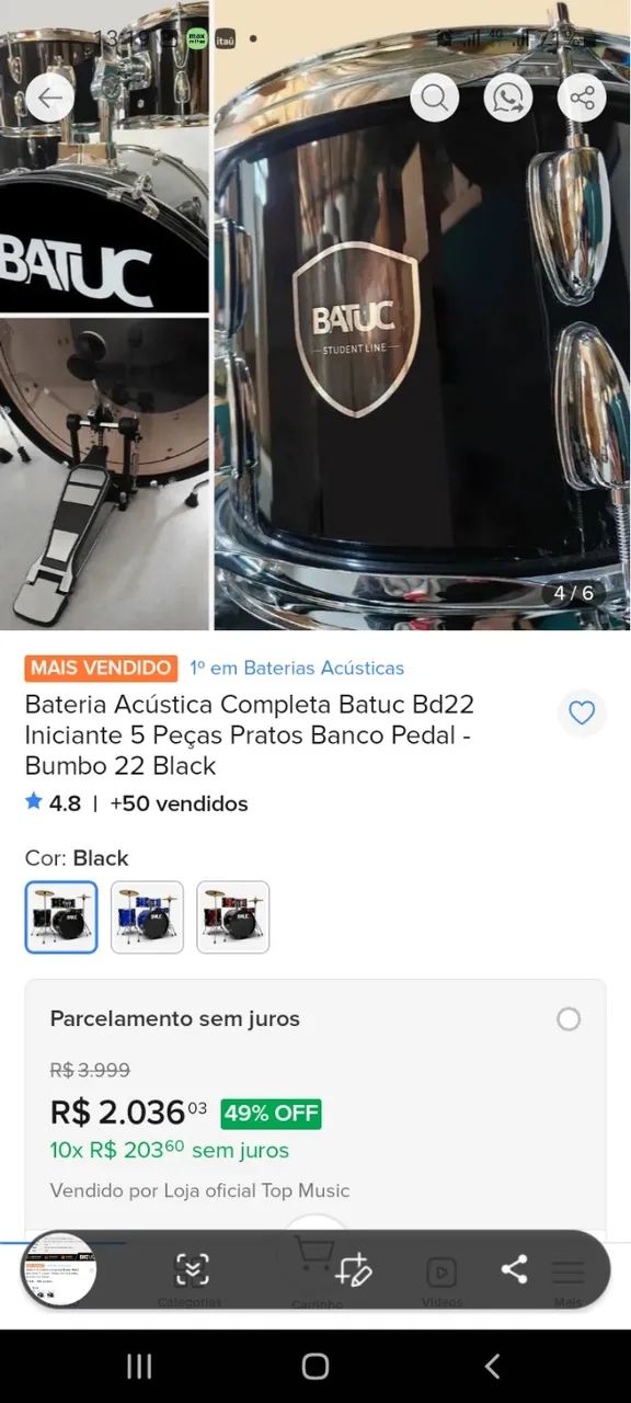 Bateria batuc profissional - Foto 4