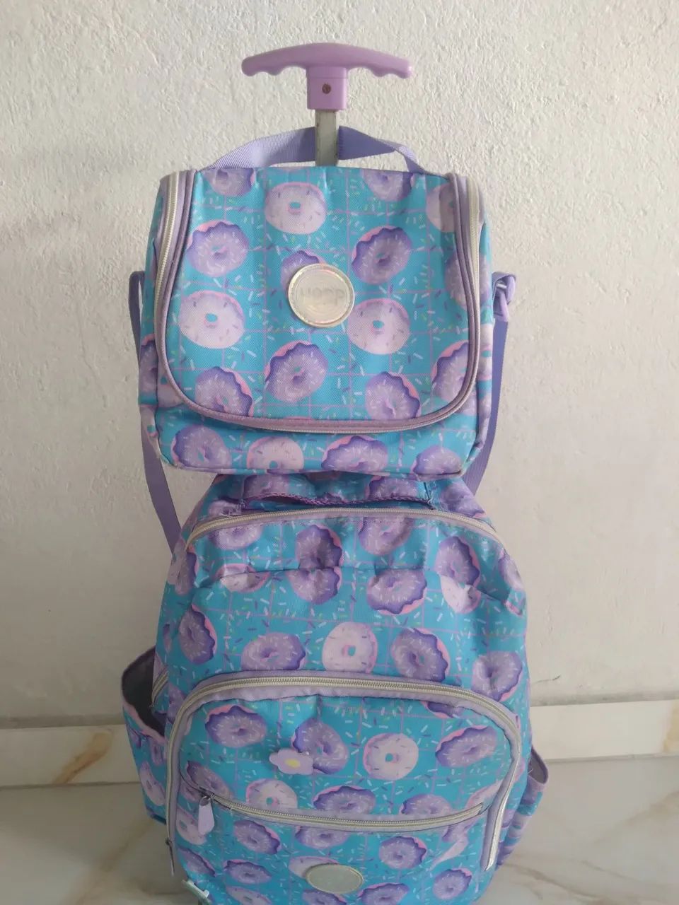 Mochila de rodinha com lancheira - Foto 4