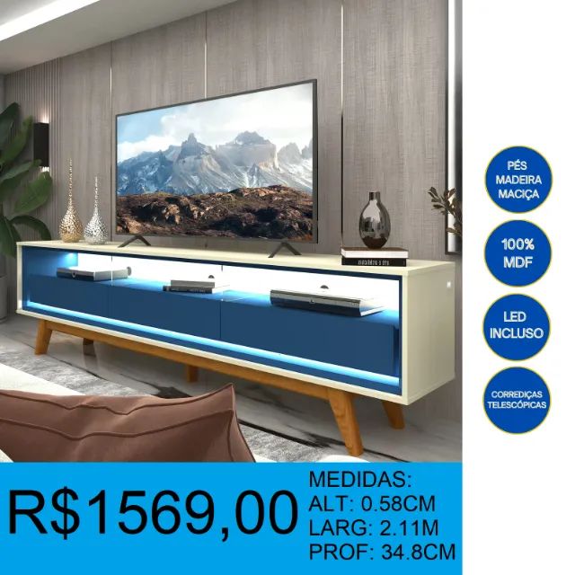 Rack retro com led de alta qualidade - temos a pronta entrega  - Foto 2