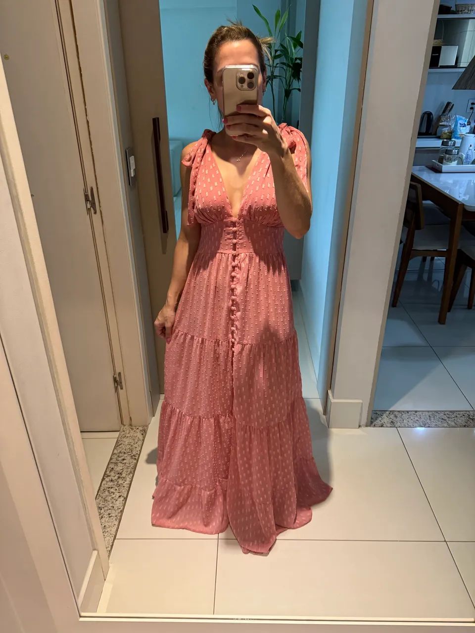 Vestido rosa com brilho Ave Rara - Foto 5