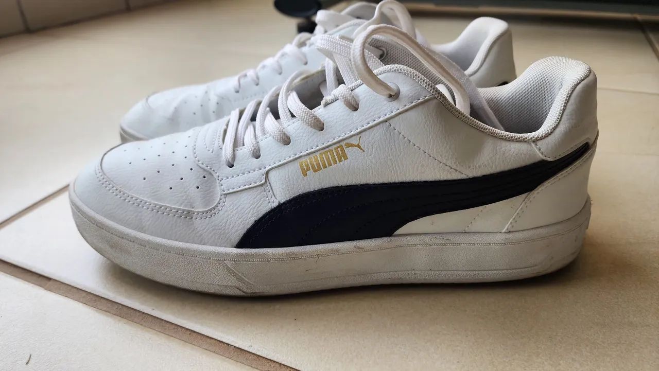 Tenis Puma 41 couro branco - Foto 5