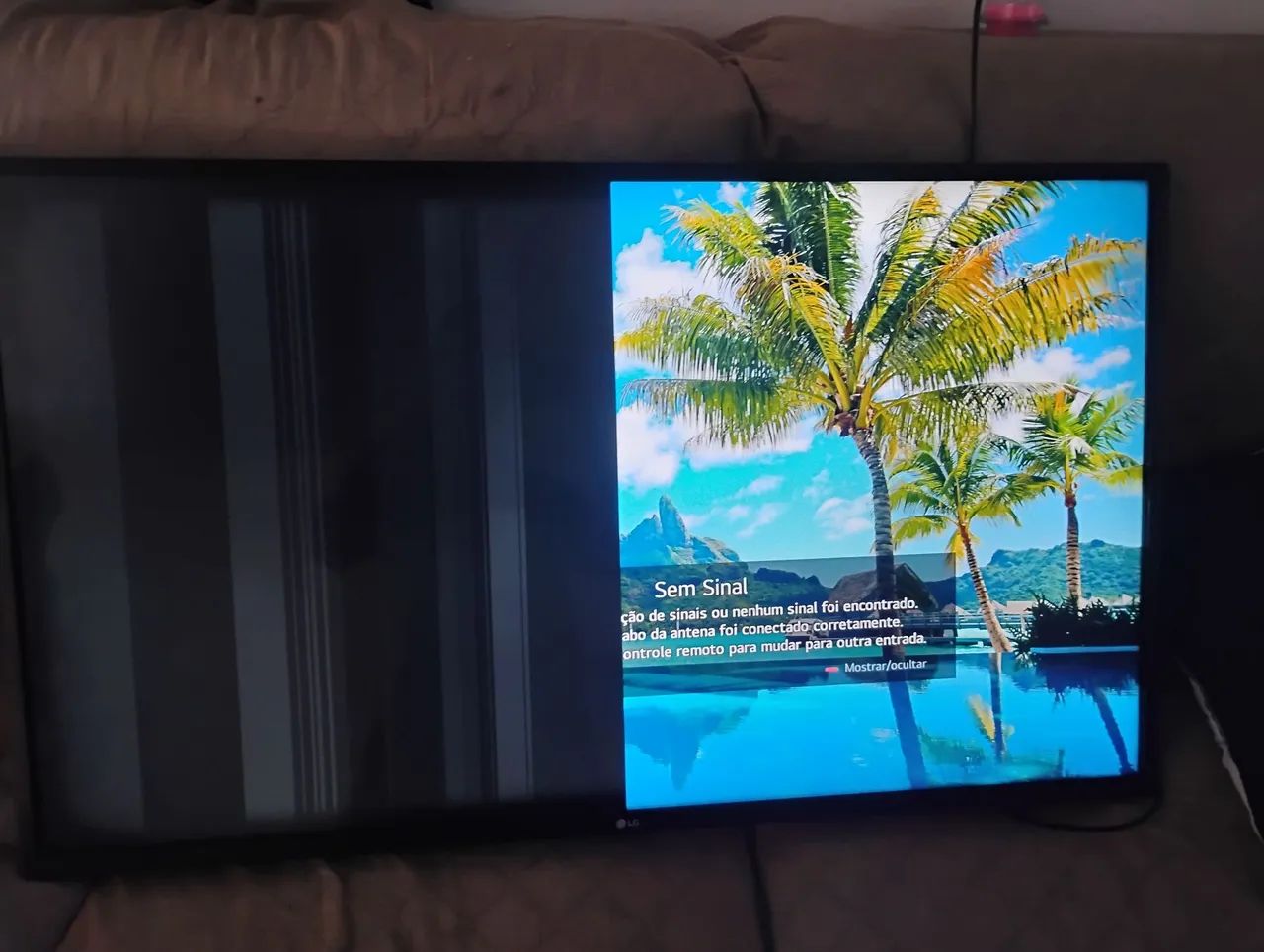 Tv LG 43 polegadas com defeito 