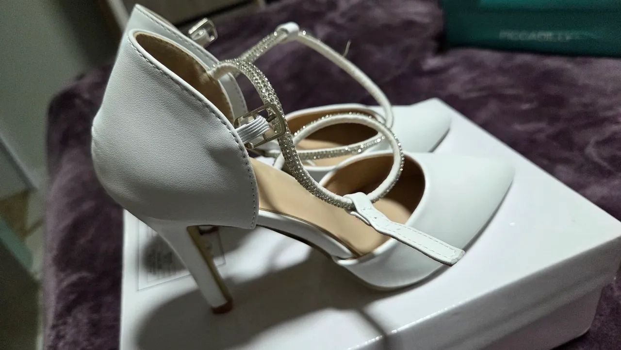 Scarpin Branco noiva - Foto 3