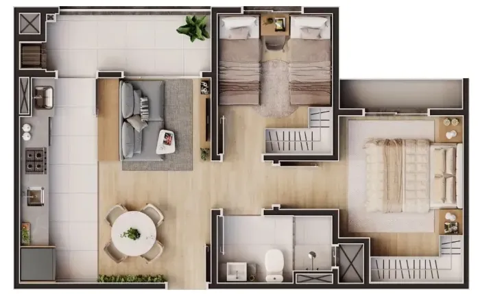 PLANTA 51m²
