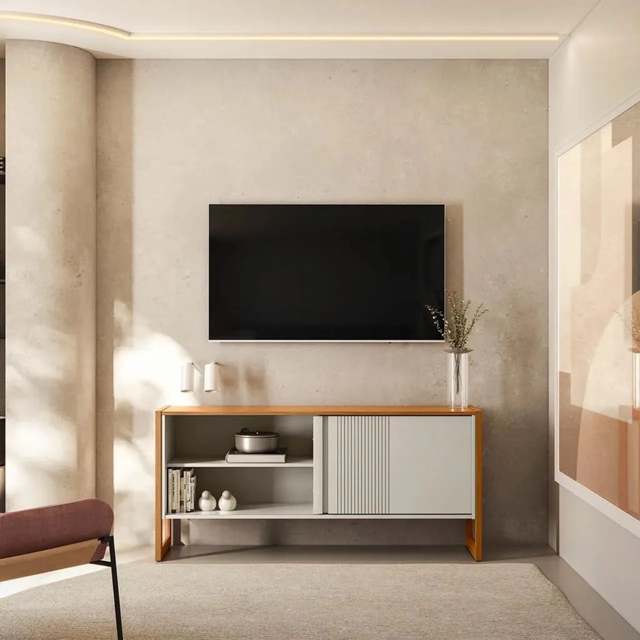Rack Gold Linea Brasil, ideal para TVs até 55 Polegadas - Entrega Imediata; - Foto 2