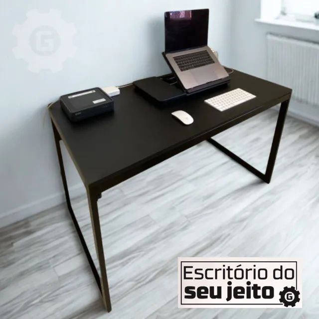 Escrivaninha Reforçada 120cm NOVA Mesa Industrial Multiuso para Computador de estudo Gamer - Foto 3