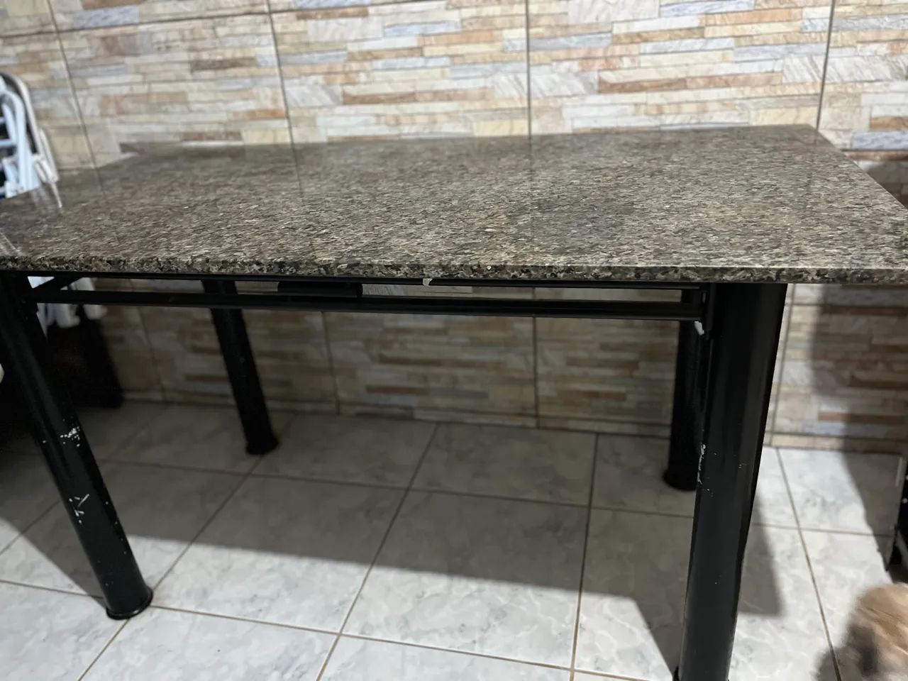 Mesa de jantar 6 lugares em mármore/granito - retangular - Foto 3