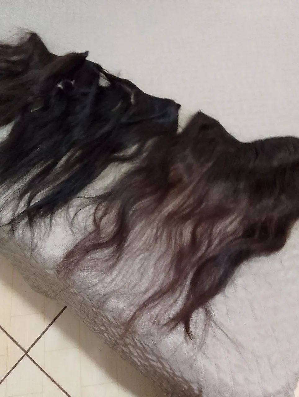 Três telas de cabelo humano 