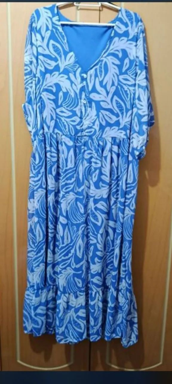 Vestido azul floral