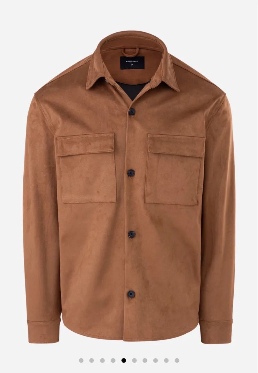 Jaqueta Overshirt em Suede Liso - Foto 5
