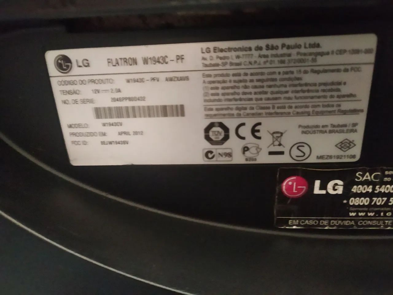 Monitor LG 19 polegadas fratron com garantia  - Foto 2