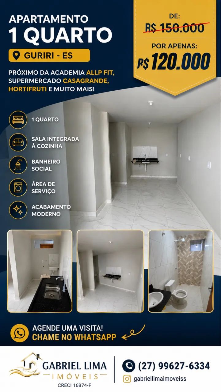  APARTAMENTO À VENDA EM GURIRI!