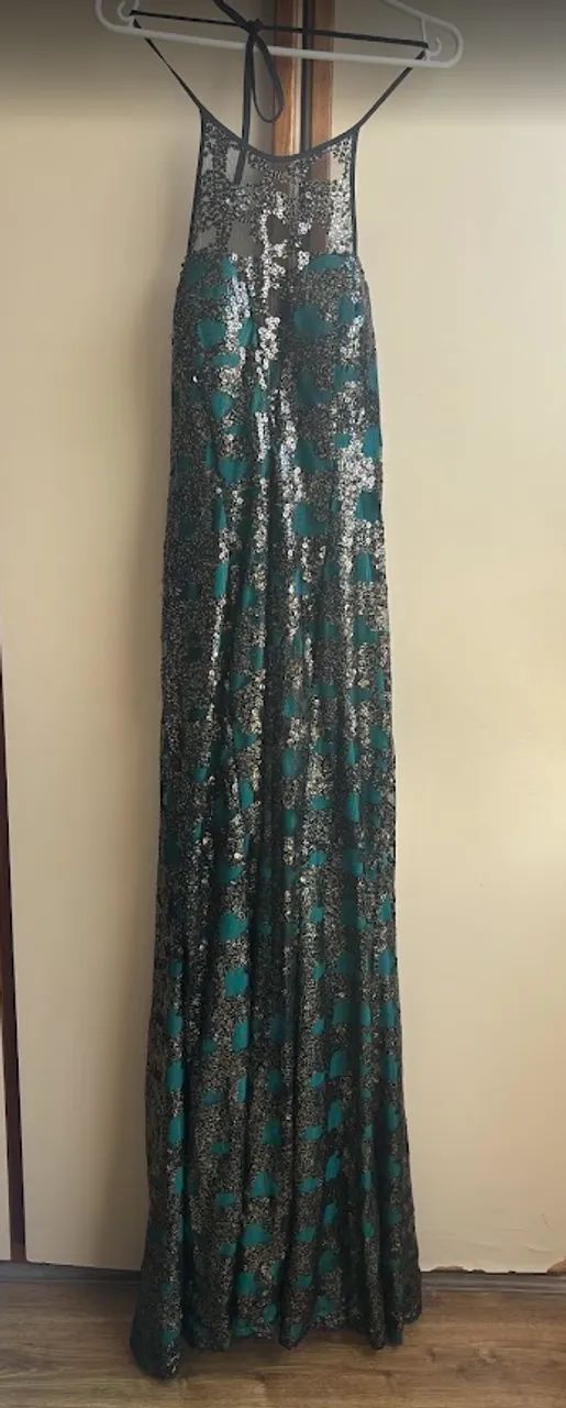 Vestido Festa Sequinedo Verde - Foto 2
