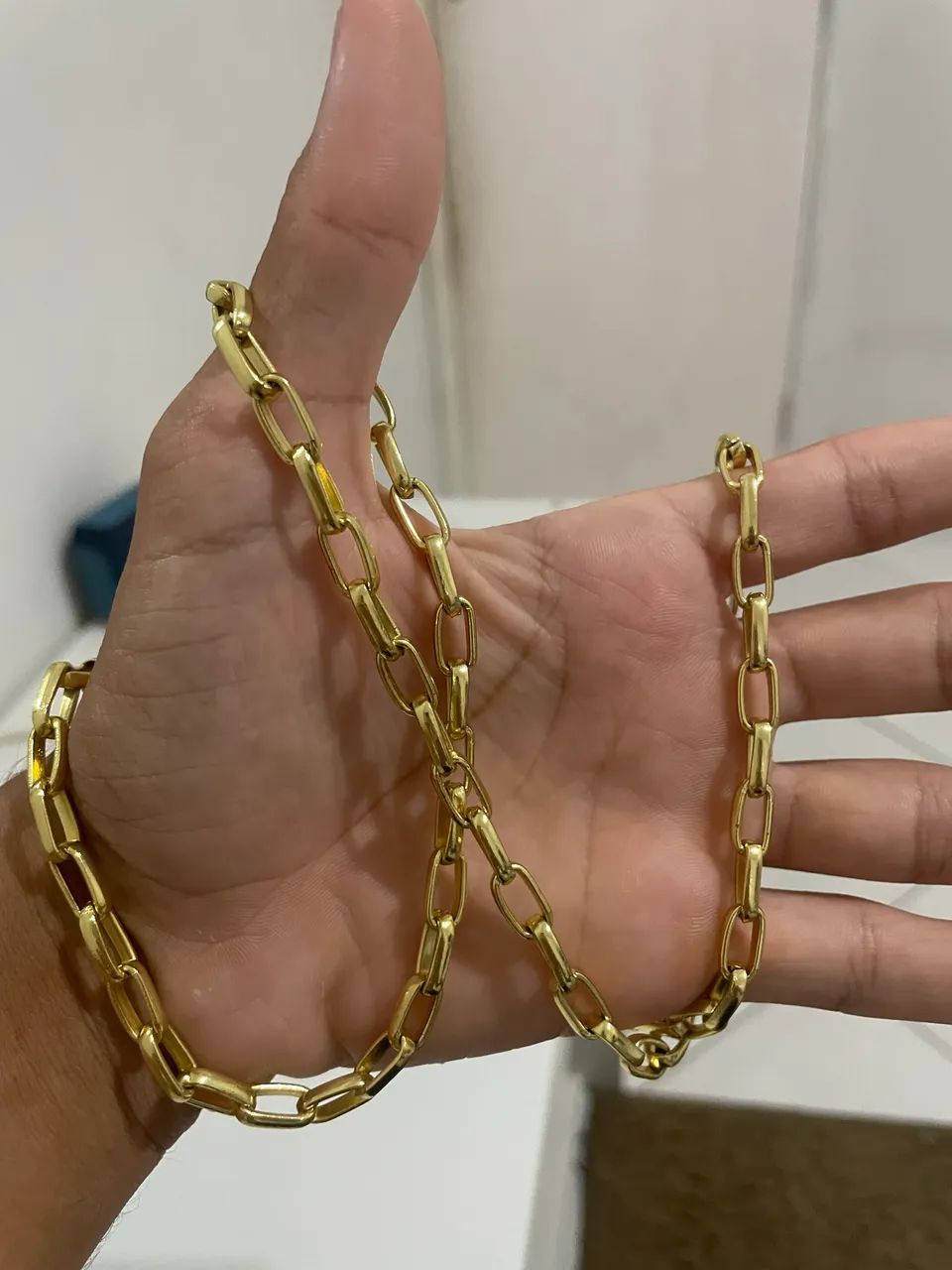 Corrente banhada a ouro 
