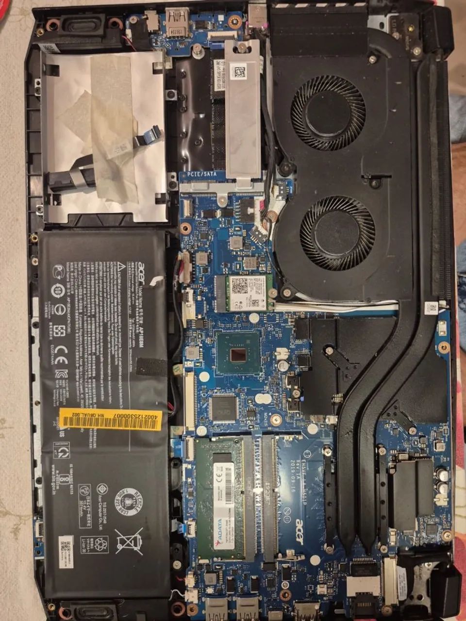 Sucata Acer nitro 5 AN515-54 carcaça e peças(Placa mãe queimada) - Foto 4
