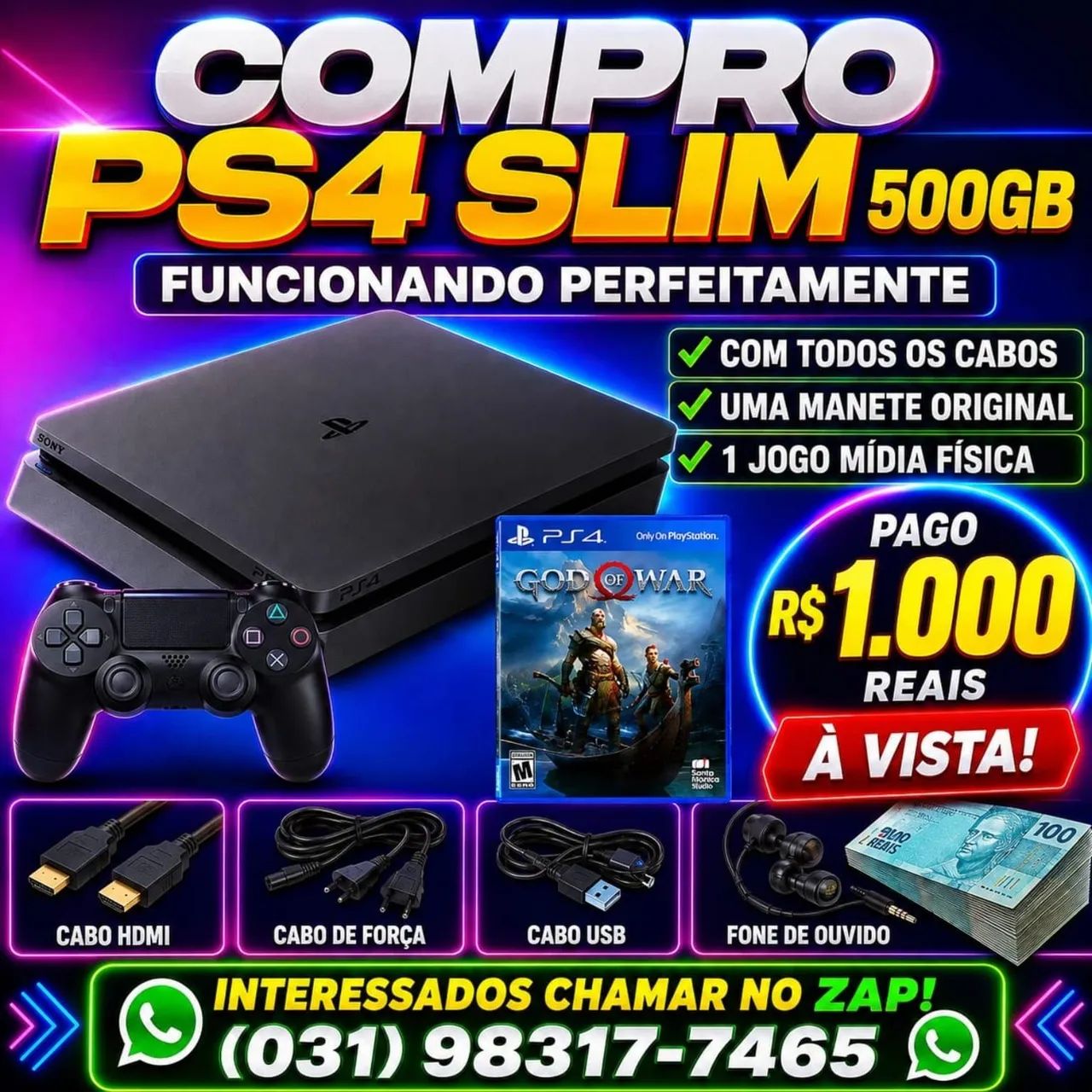 Ps4 slim 500gb