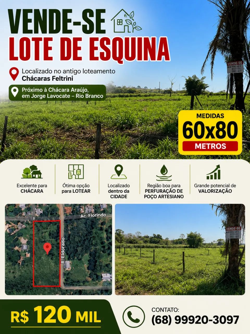 ? VENDE-SE LOTE DE ESQUINA ?