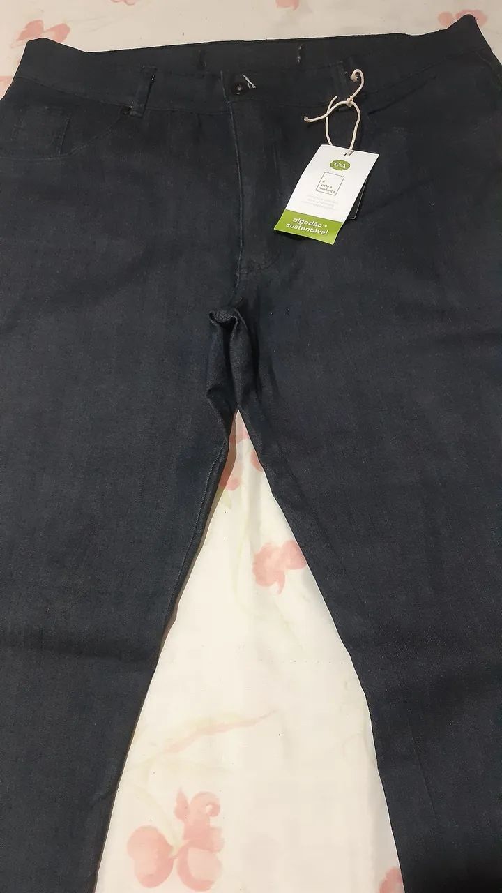 Calça jeans escuro, número 46 Nova. - Foto 3