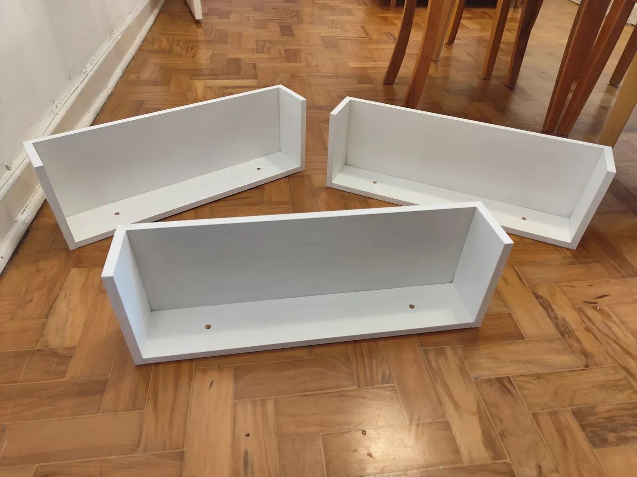 3 Prateleiras Brancas de MDF
