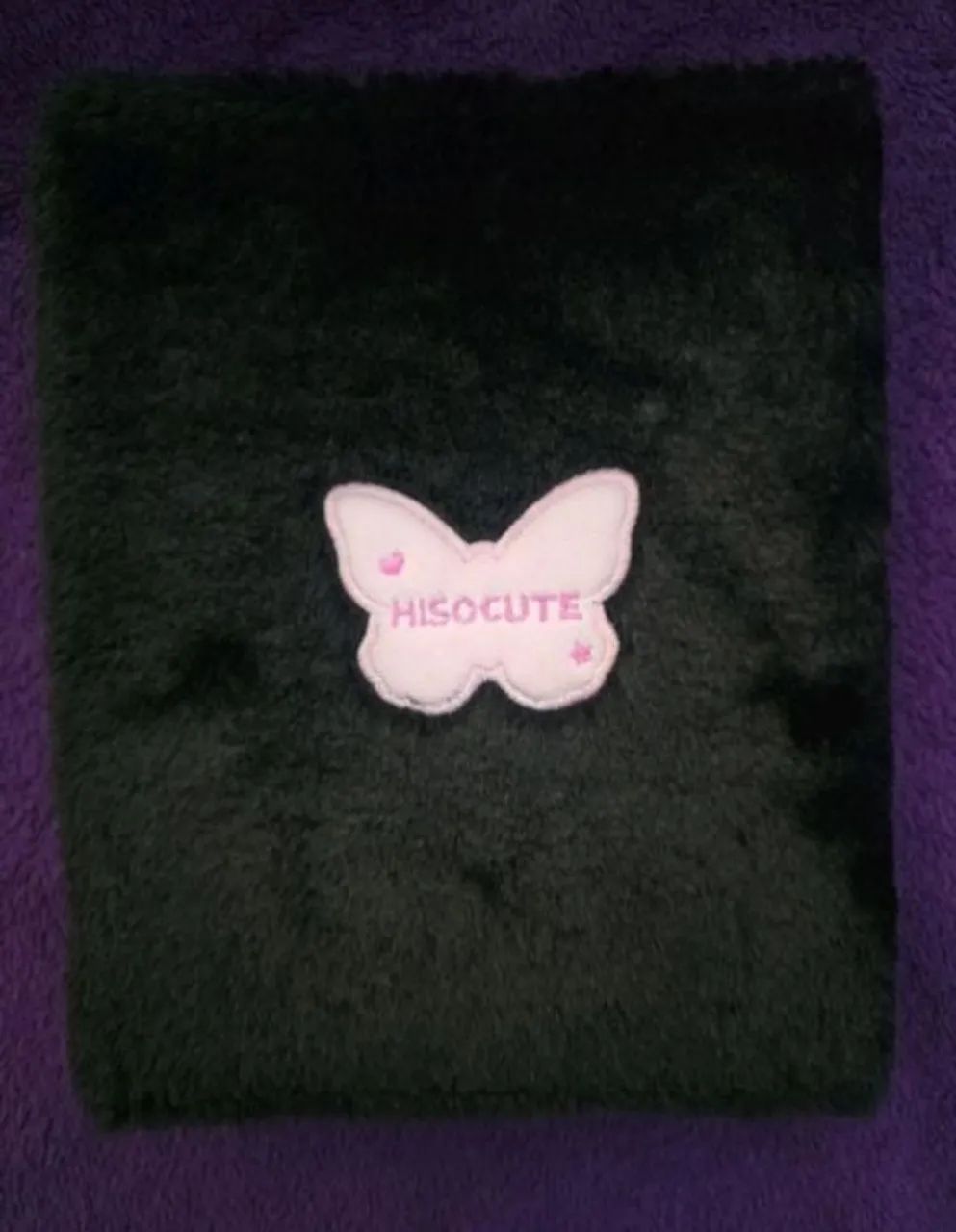 binder a5 - preto e rosa - pelúcia - Foto 4
