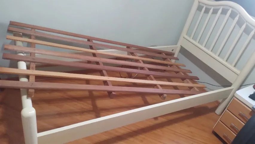 Cama de Madeira Laqueado Off White - Foto 3