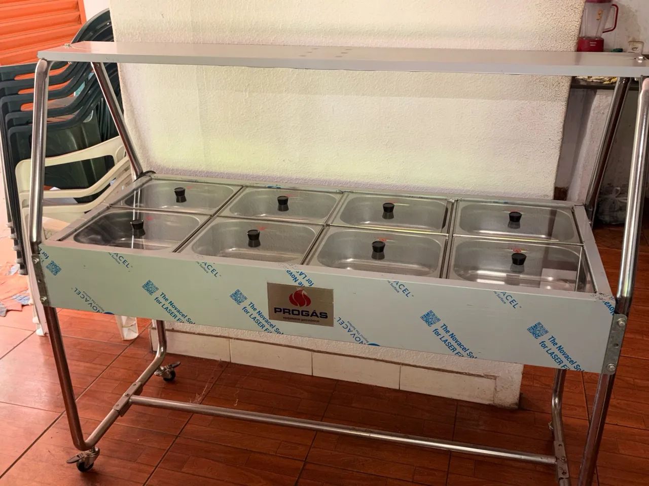Rechaud Elétrico Progás Com 8 Cubas e Tampas de Vidro - Foto 3