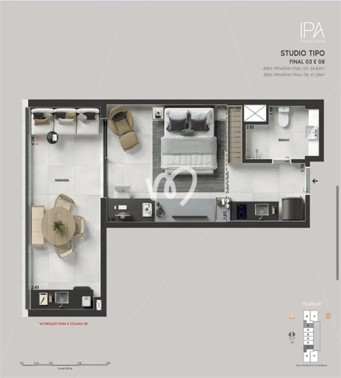 Oportunidade em Ipanema  Studio 46m² no IPA Studios Design - Foto 2