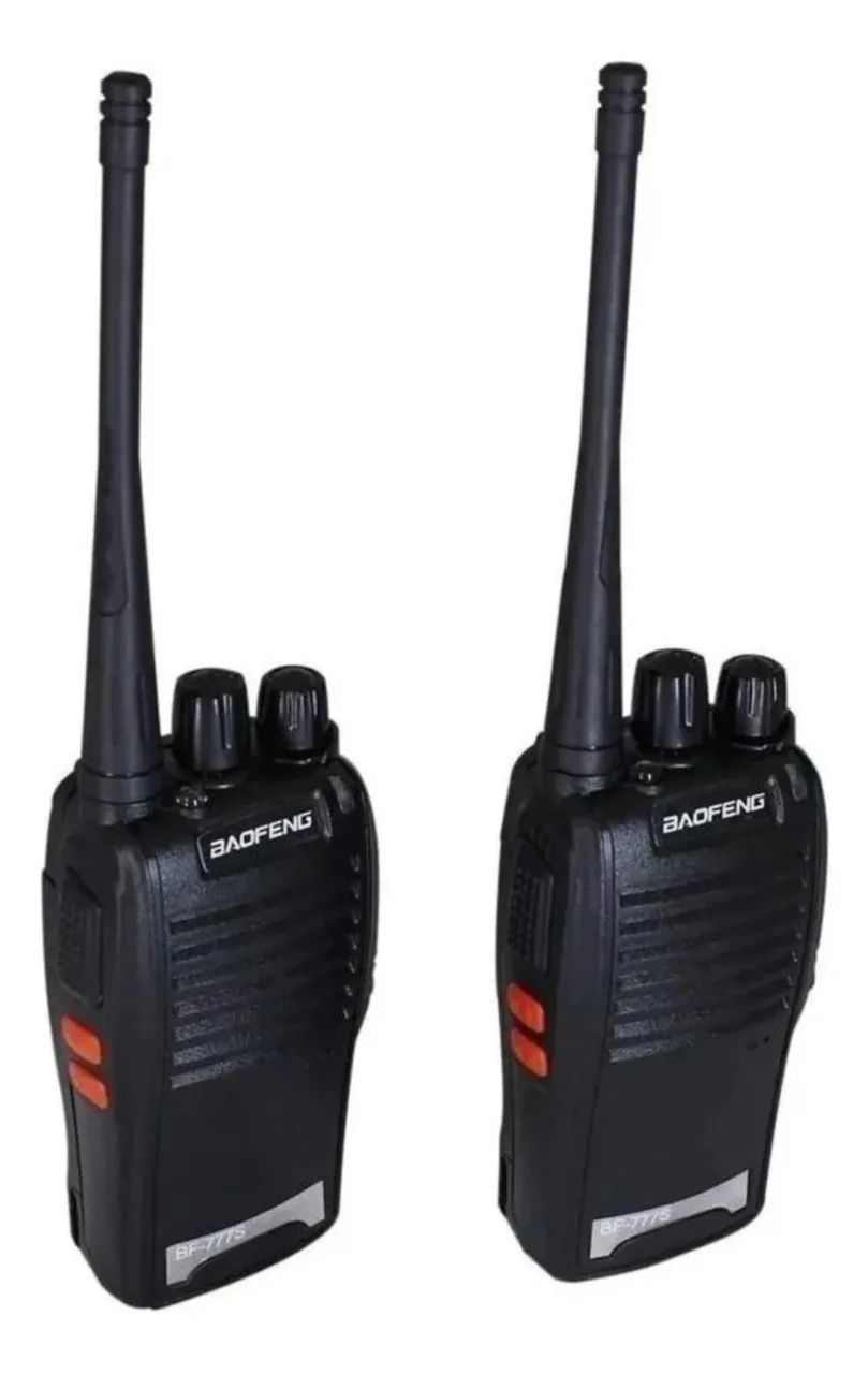Kit 2 Rádio Comunicador Baofeng BF-777S 6km UHF 400-470MHz
