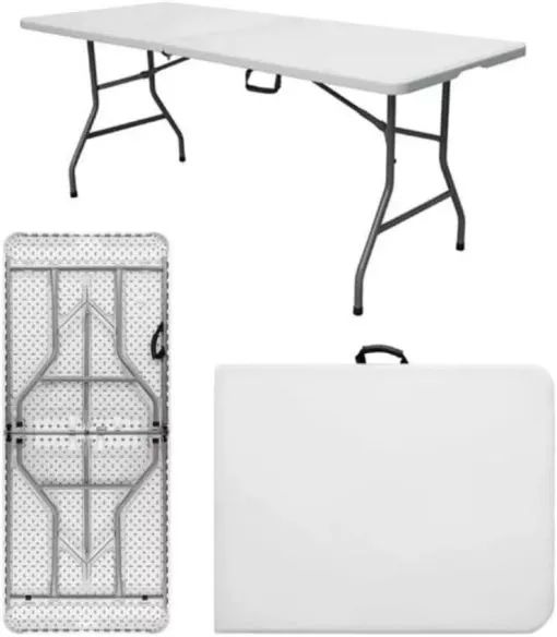 MESA DOBRÁVEL 180CM BRANCA
