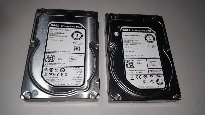 2 Unidades Hd dell 4tb Sas 7.2k 3.5 St4000nm0023 para uso em Servidores Dell  e storage