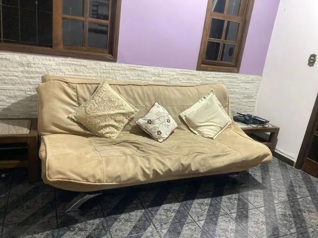 Sofá-cama casal 3 lugares - confortável e funcional