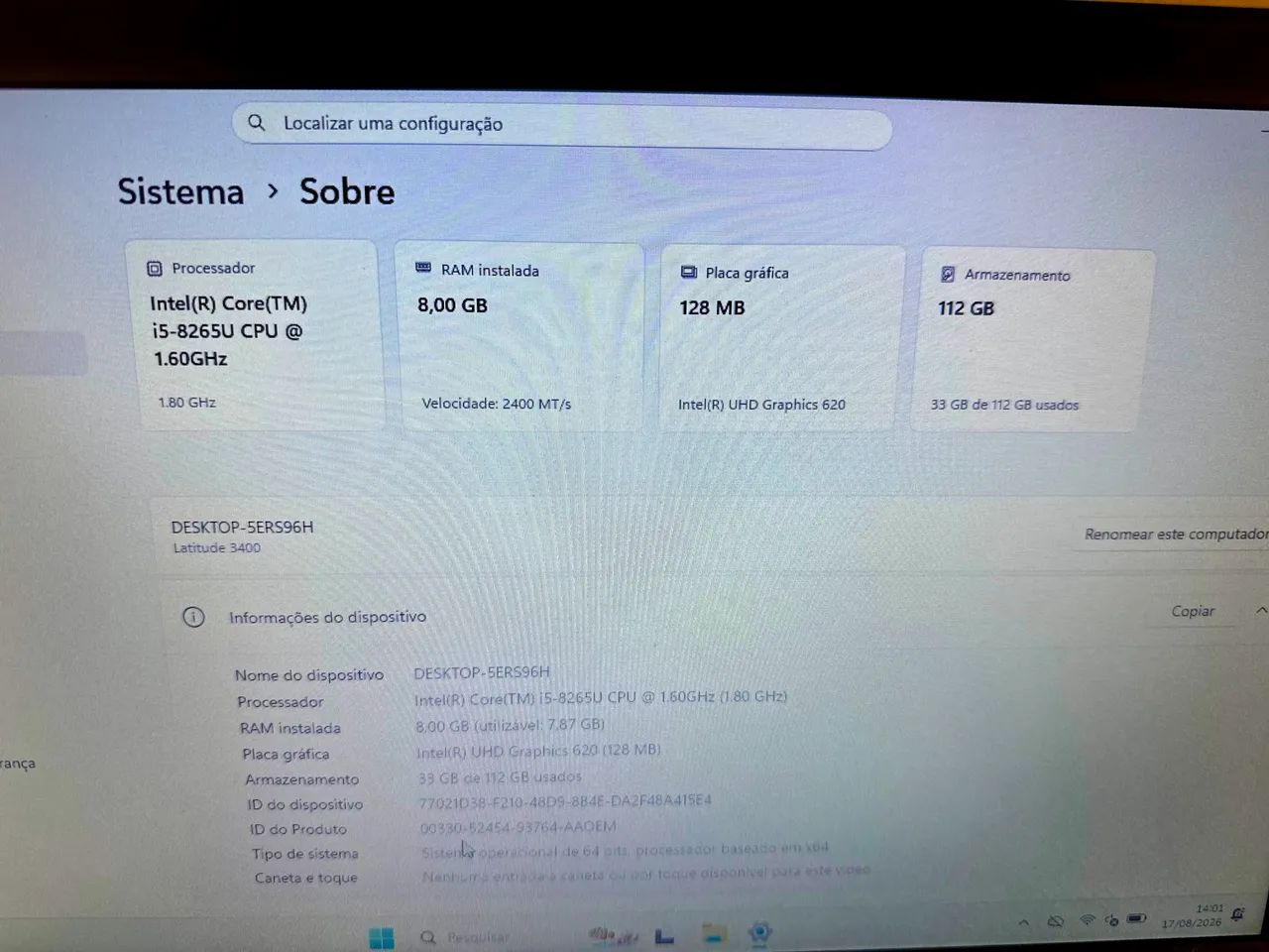 Notebook Dell i5 de 8 geração  - Foto 2