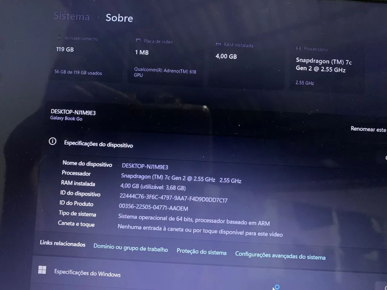 Notebook Samsung Galaxy Book Go, tela Full Hd. - Foto 3