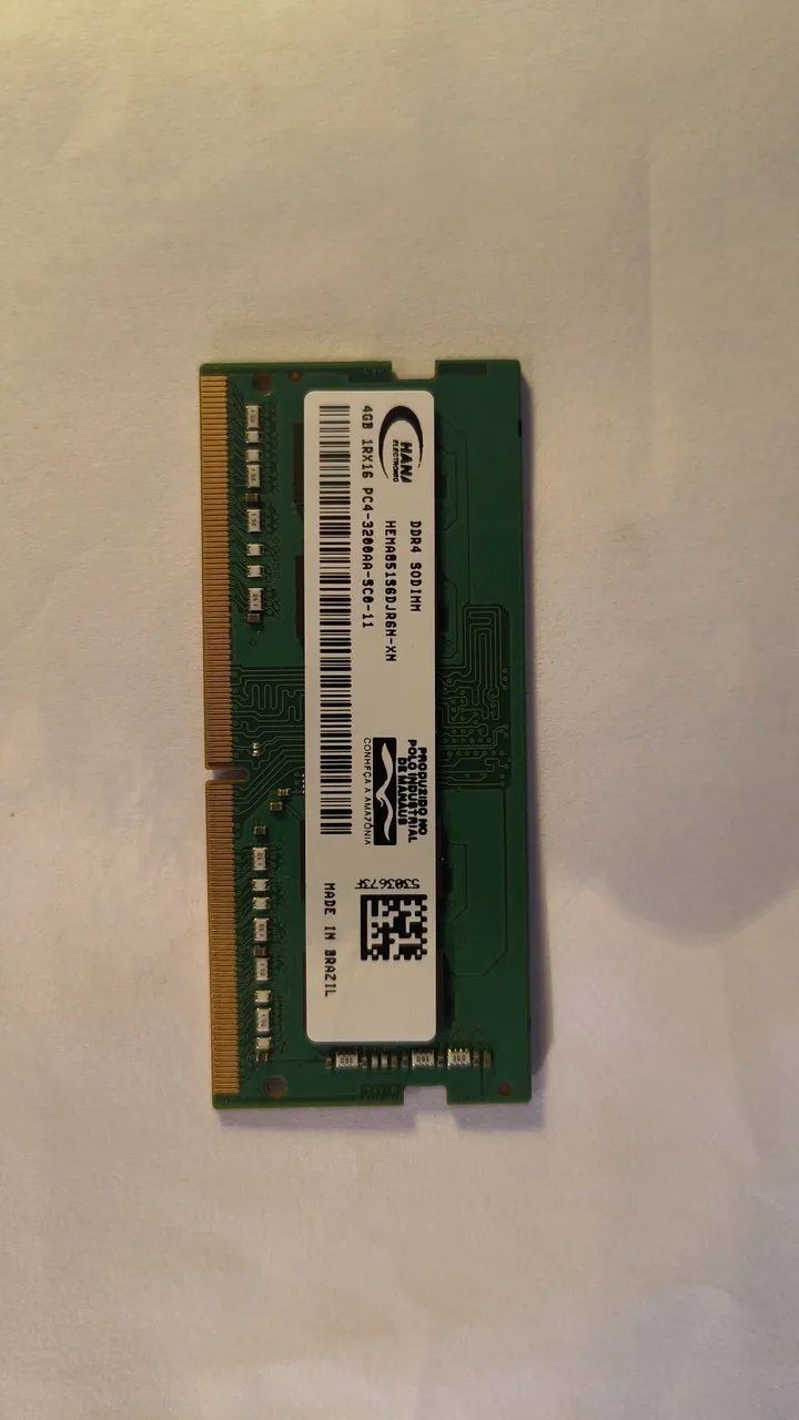 Memória Ram Kllisre DDR4 8GB 3200 MHz Laptop - Memória RAM Memória Ram Kllisre DDR4 8GB 3200 MHz Laptop - Memória RAM
