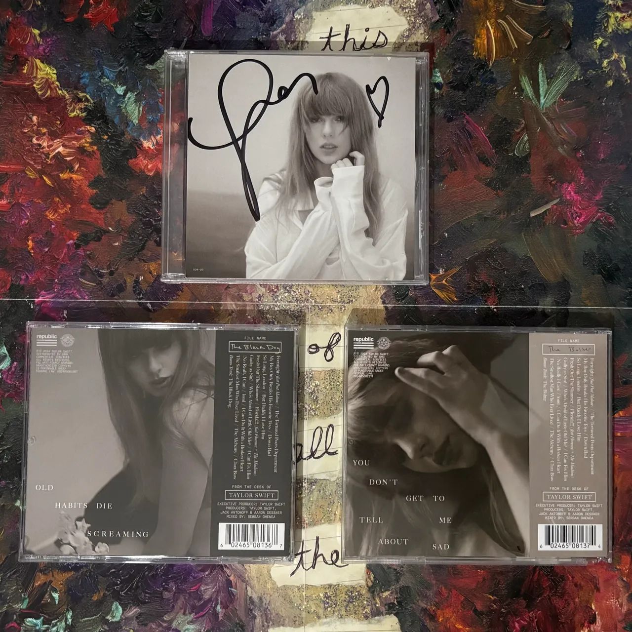 taylor swift TTPD直筆サイン入り CD Taylor Swift Cd Ttpd Com Card Autografado (com Coração