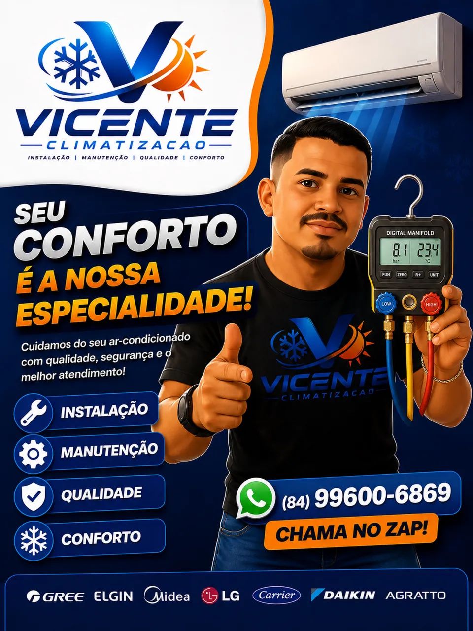 Serviço de ar condicionado em geral 