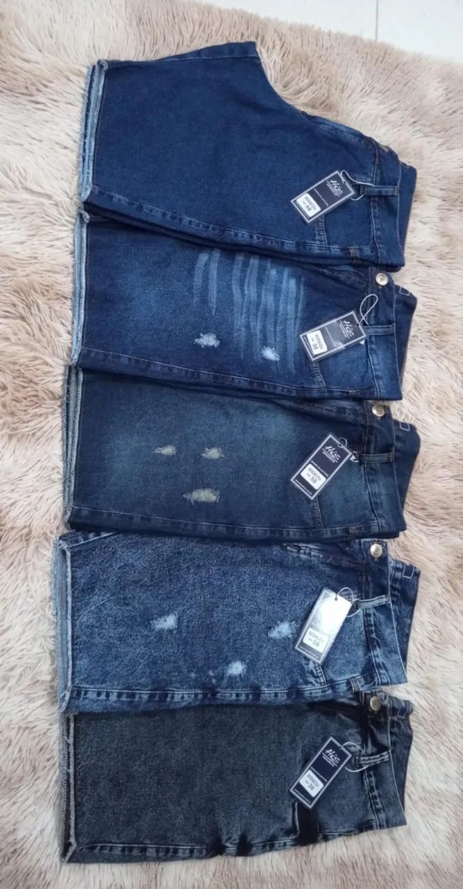 Kit 2 Bermudas Jeans 