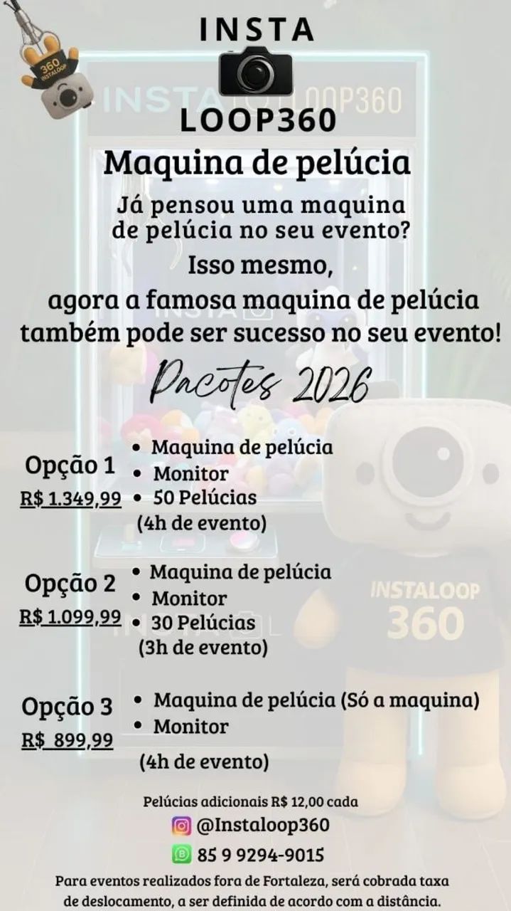 Máquina de Pelúcia da Instaloop360 para eventos!  - Foto 4