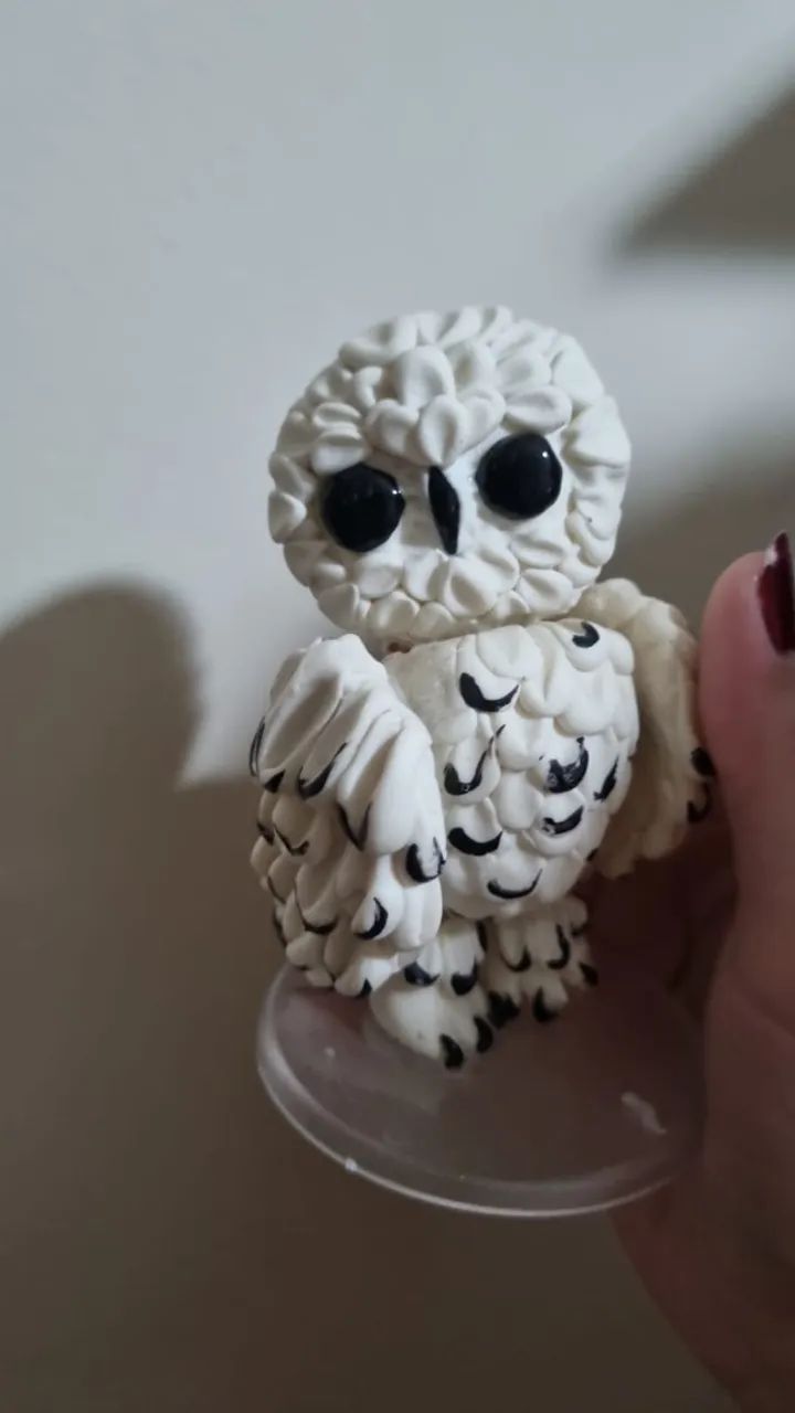Coruja de biscuit feita a mão - artesanato  - Foto 3