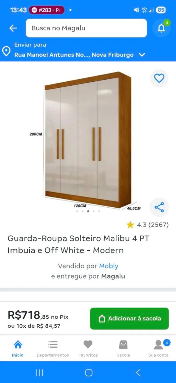 Guarda roupa -4 portas  - Foto 4